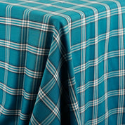 Lightweight Check Twill Cotton / Rayon - Ocean