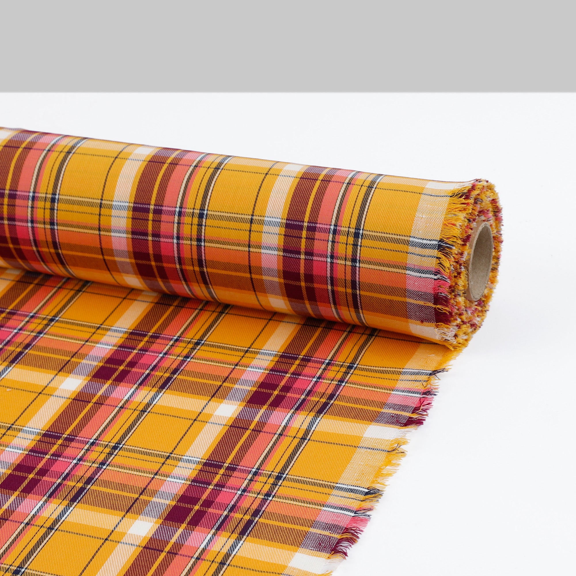 Lightweight Plaid Twill Cotton / Rayon - Fruit Salad