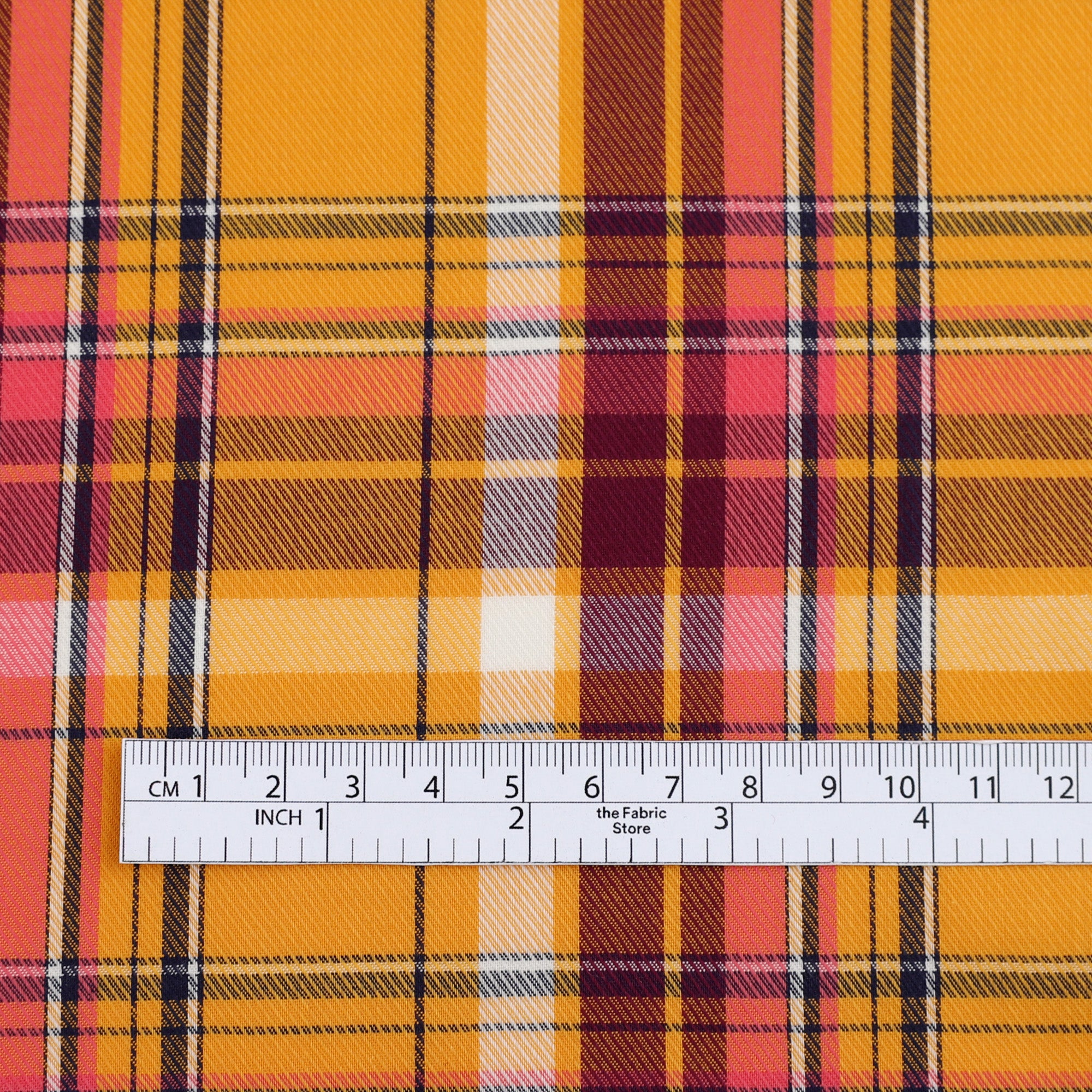 Lightweight Plaid Twill Cotton / Rayon - Fruit Salad