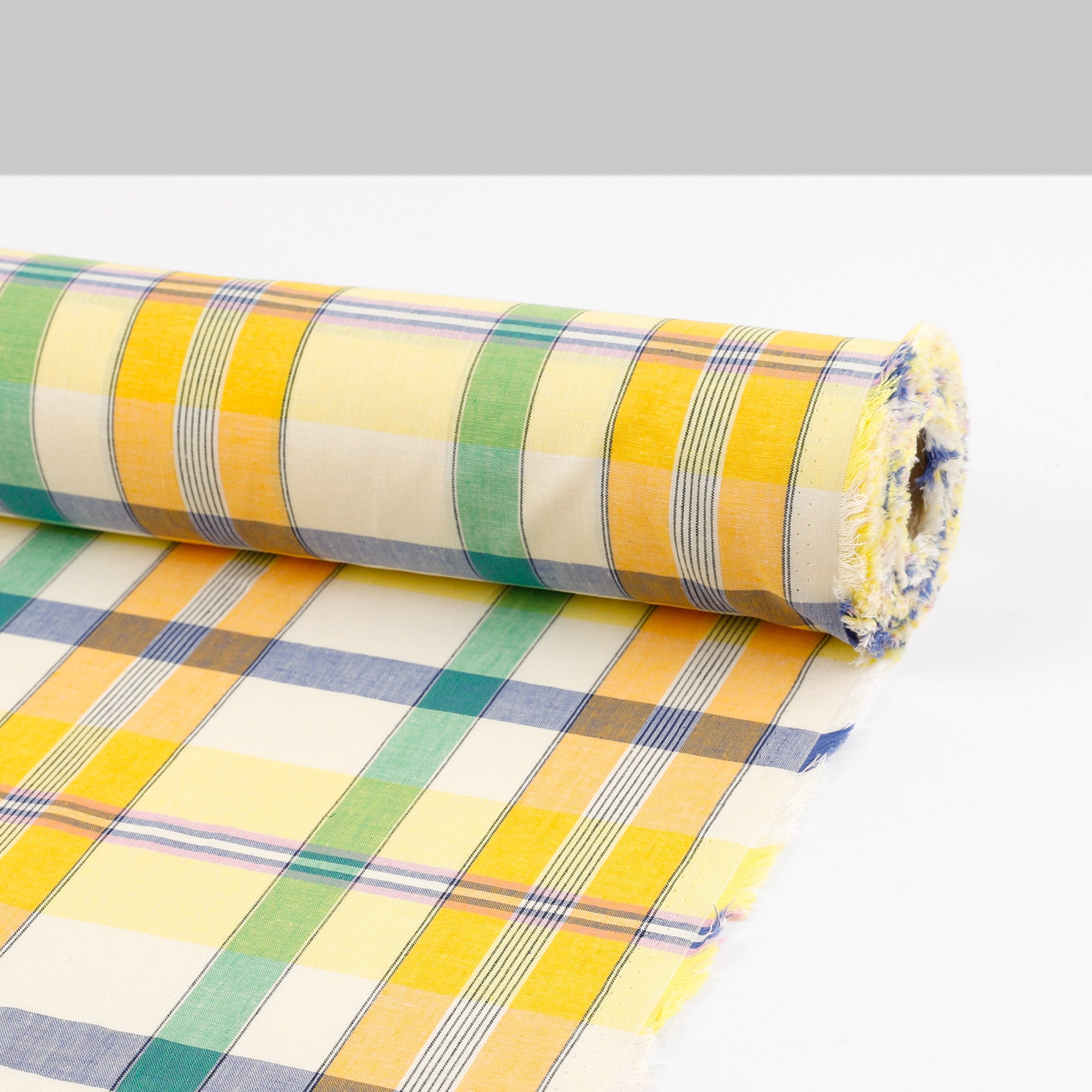 Lightweight Cotton / Linen Plaid - Lemon Tree