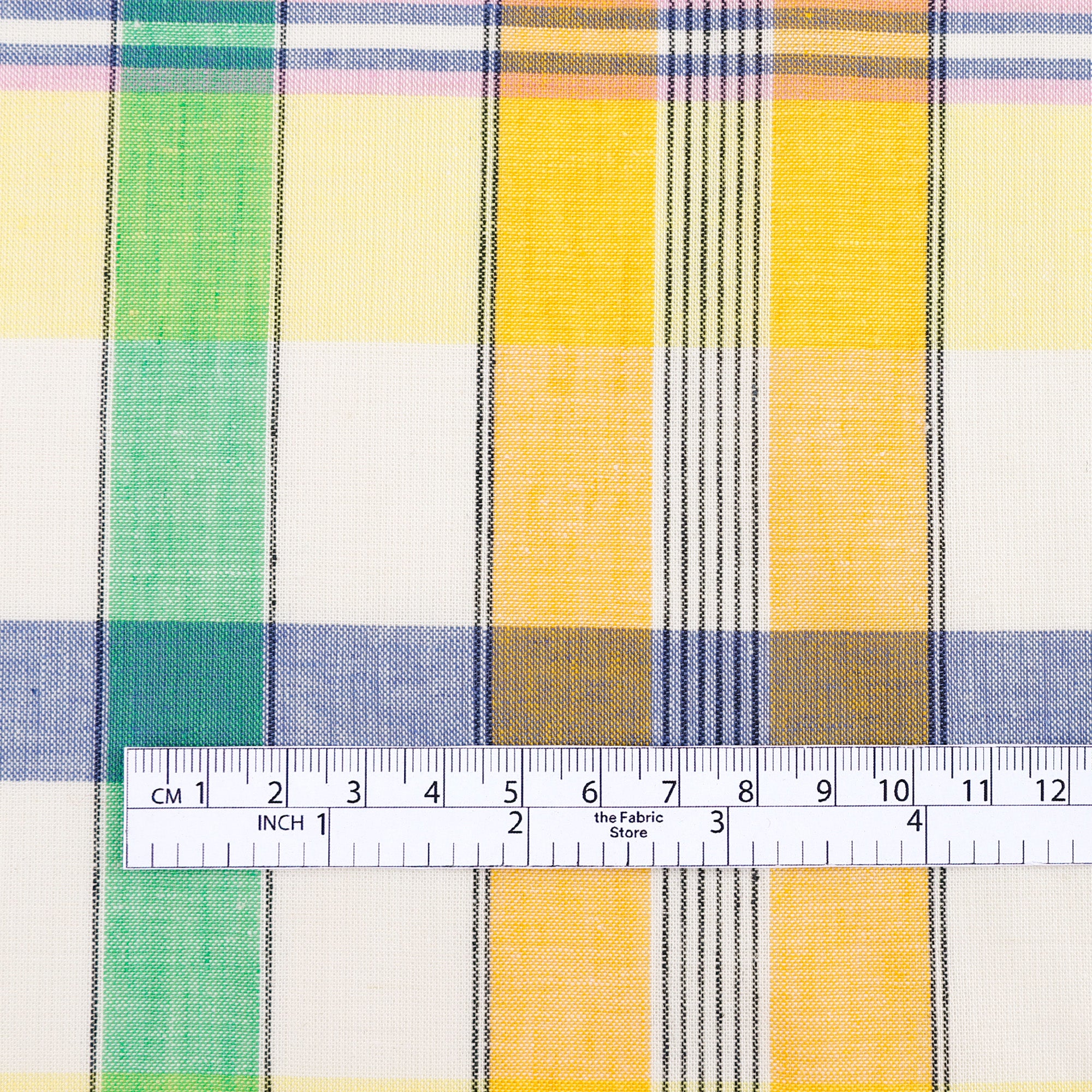 Lightweight Cotton / Linen Plaid - Lemon Tree