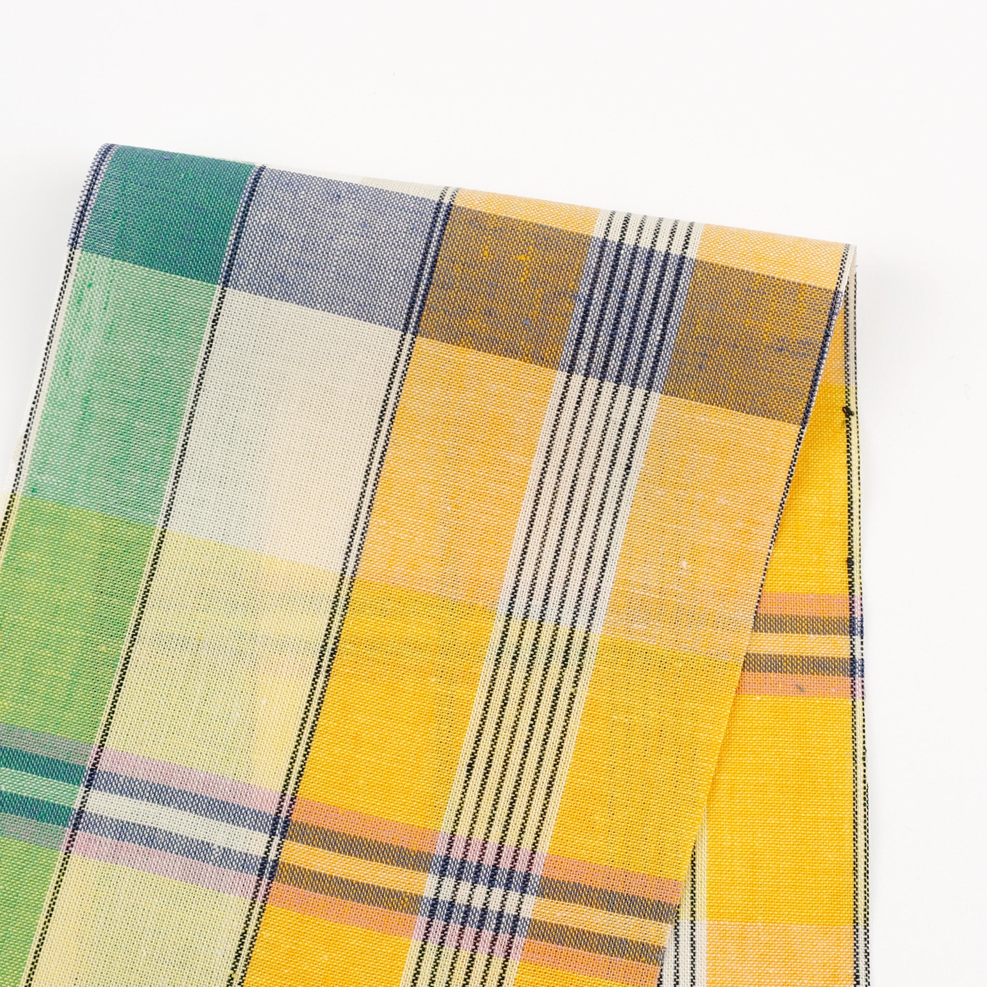 Lightweight Cotton / Linen Plaid - Lemon Tree