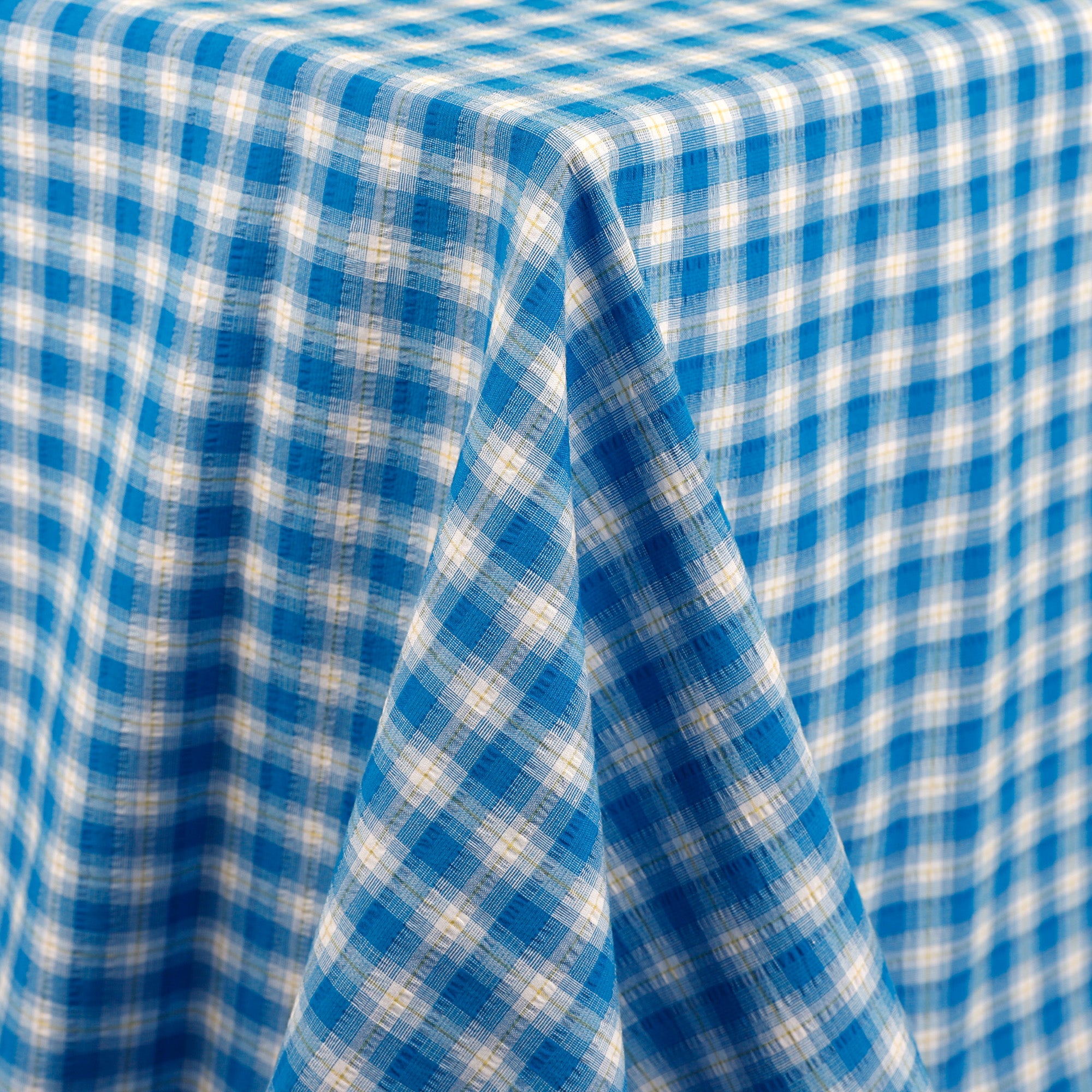 Ombre Check Stretch Seersucker Cotton - Capri