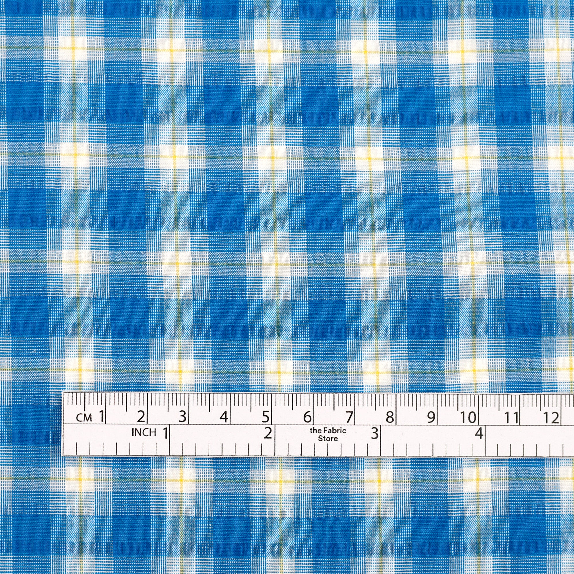 Ombre Check Stretch Seersucker Cotton - Capri