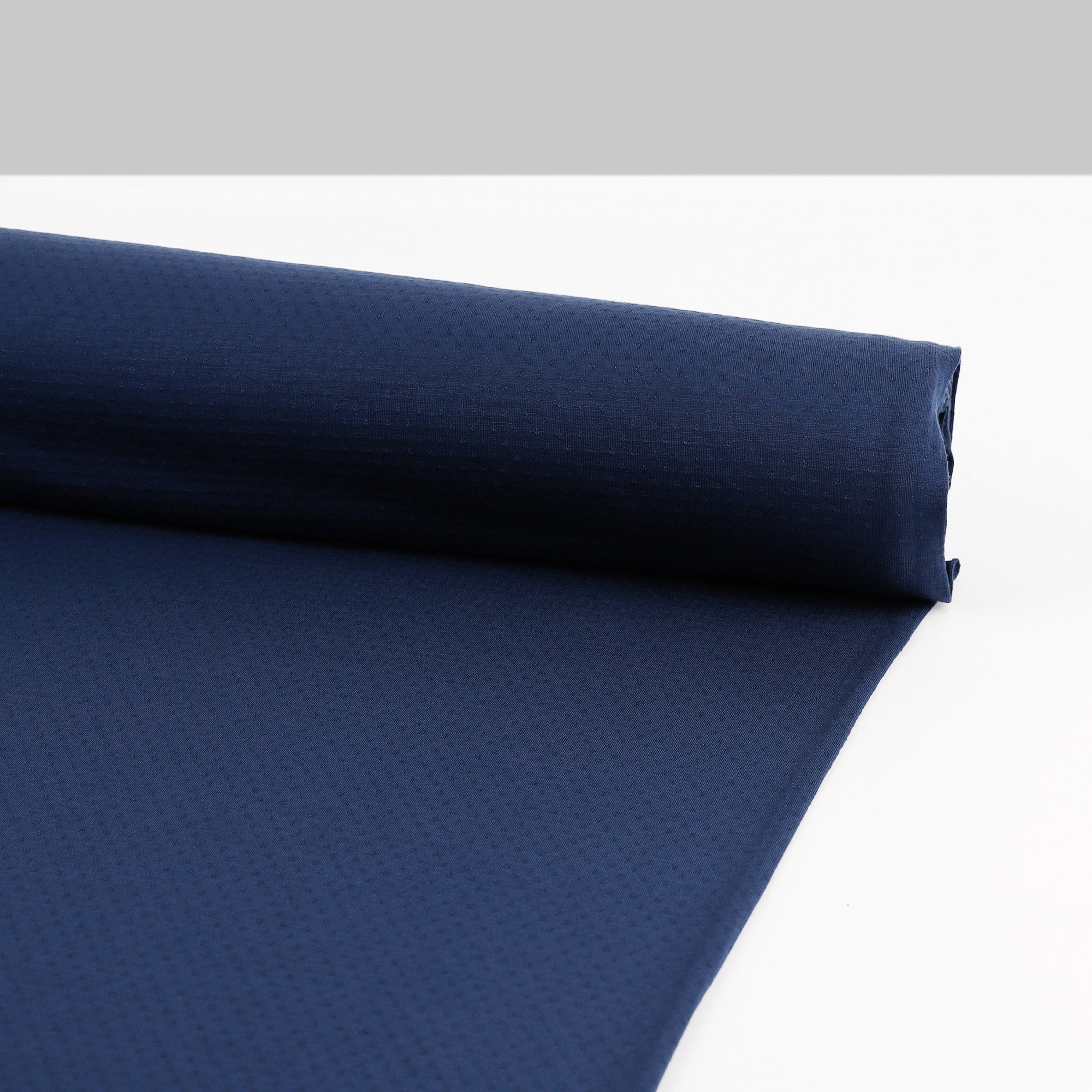 Stretch Tencel / Merino Pointelle - Bright Navy