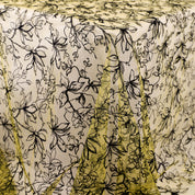 Honeysuckle Embroidered Tulle - Yellow / Black
