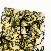 Honeysuckle Embroidered Tulle - Yellow / Black