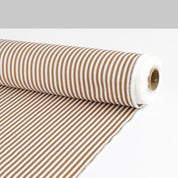 Printed Stripe Stretch Organic Cotton - Fudge