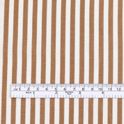 Printed Stripe Stretch Organic Cotton - Fudge