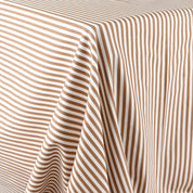 Printed Stripe Stretch Organic Cotton - Fudge