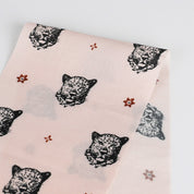 Leopard Motif Viscose Challis - Taffy