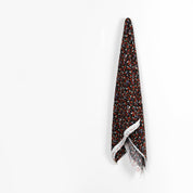 Rustling Leaves Viscose Crepe - Black