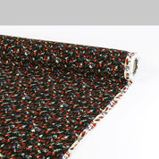 Rustling Leaves Viscose Crepe - Black
