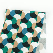 Retro Tile Viscose Twill - Chrysocolla