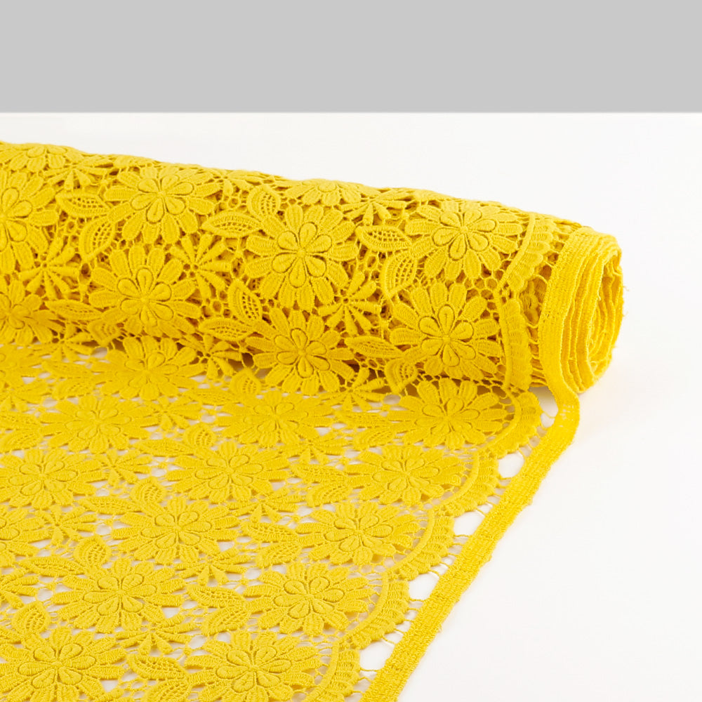 Bloom Cotton / Tencel Guipure Lace - Dandelion