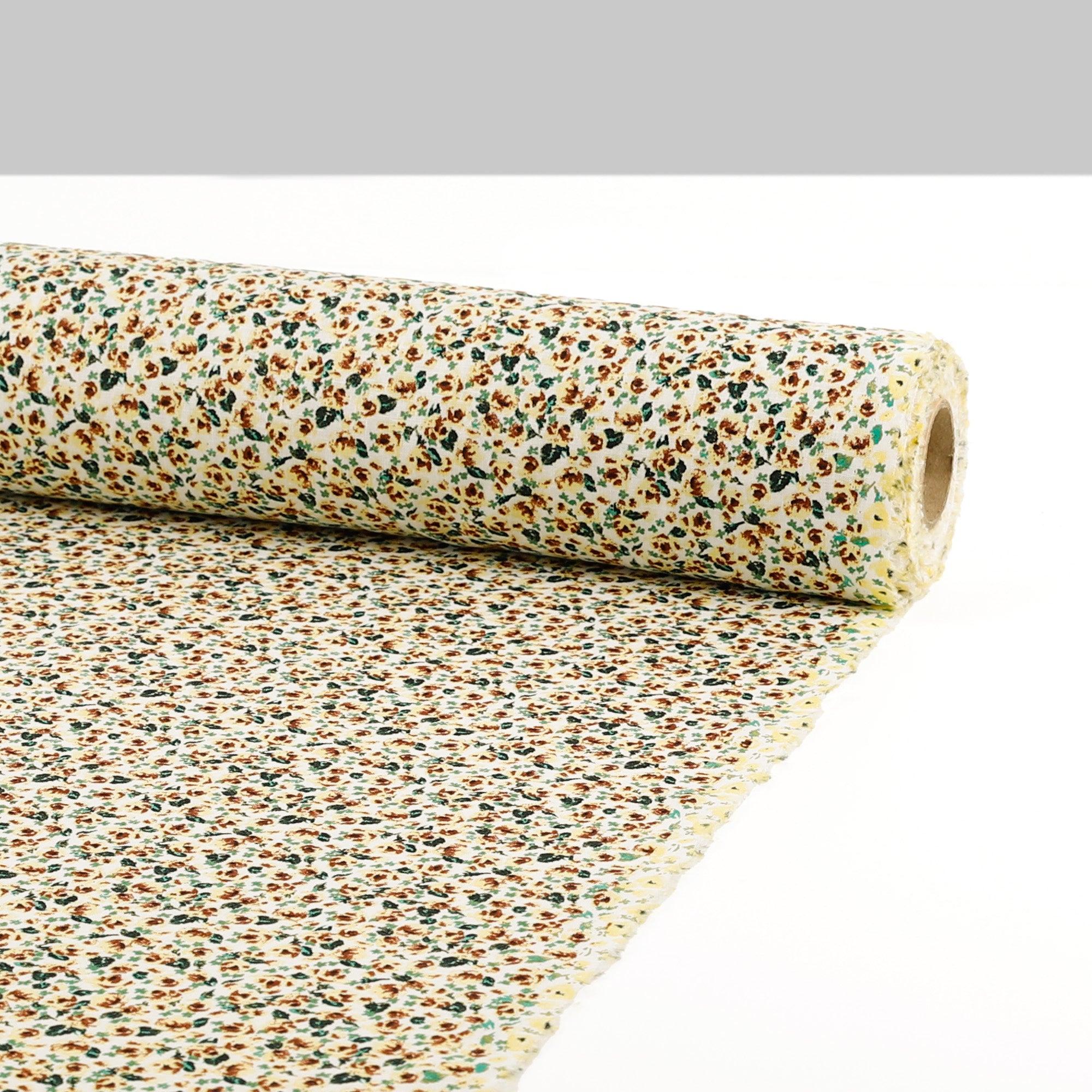 Prairie Floral Stretch Linen / Cotton - Honey Bee