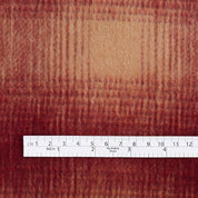 Double Faced Ombre Check Coating - Maroon