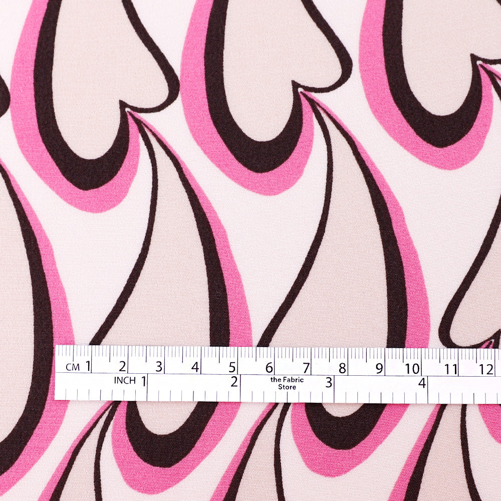 Long Heart Viscose / Ecovero Crepe - Lipstick