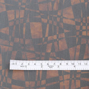 Warped Checkerboard Stretch Mesh - Black Coffee