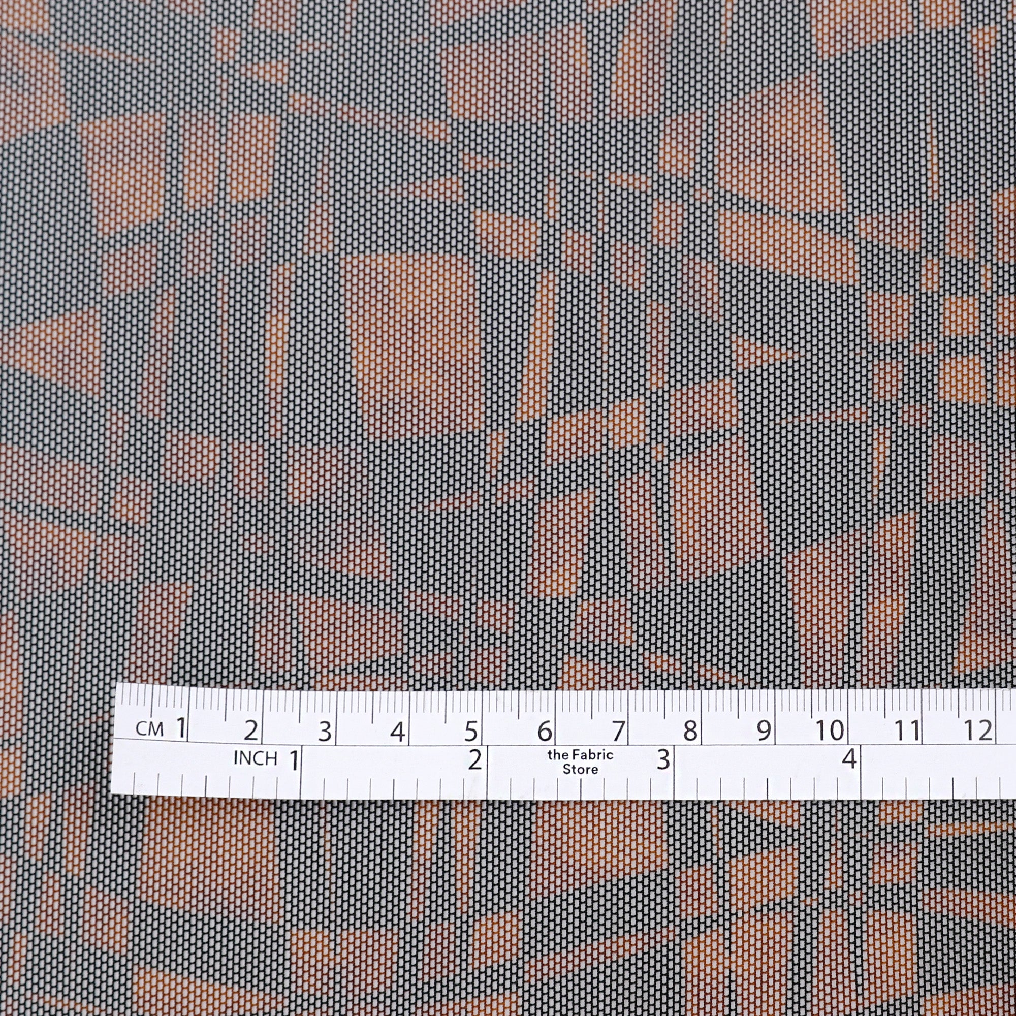 Warped Checkerboard Stretch Mesh - Black Coffee