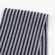 Stripe Stretch Seersucker Cotton - Navy