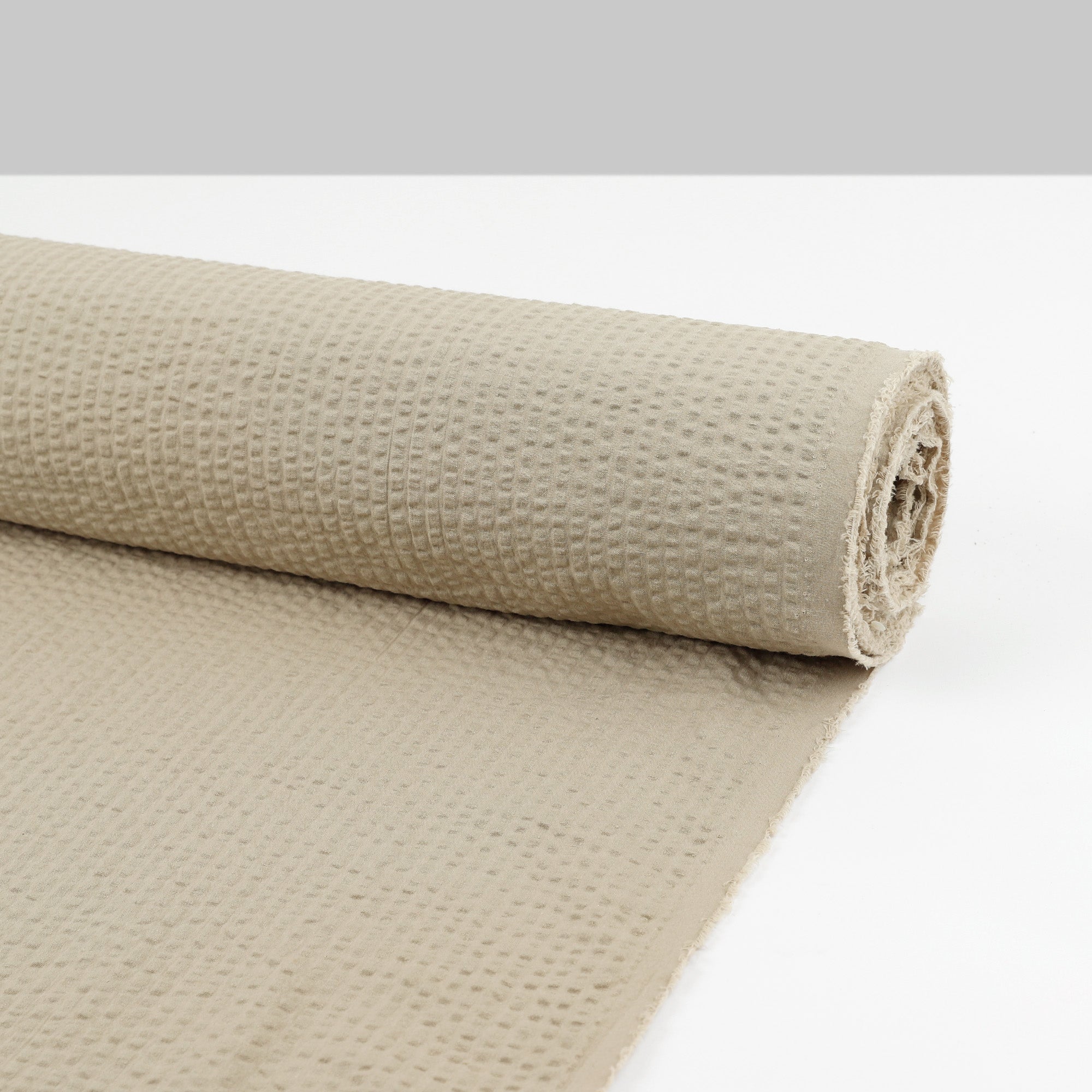 Stretch Seersucker Cotton - Sea Fog