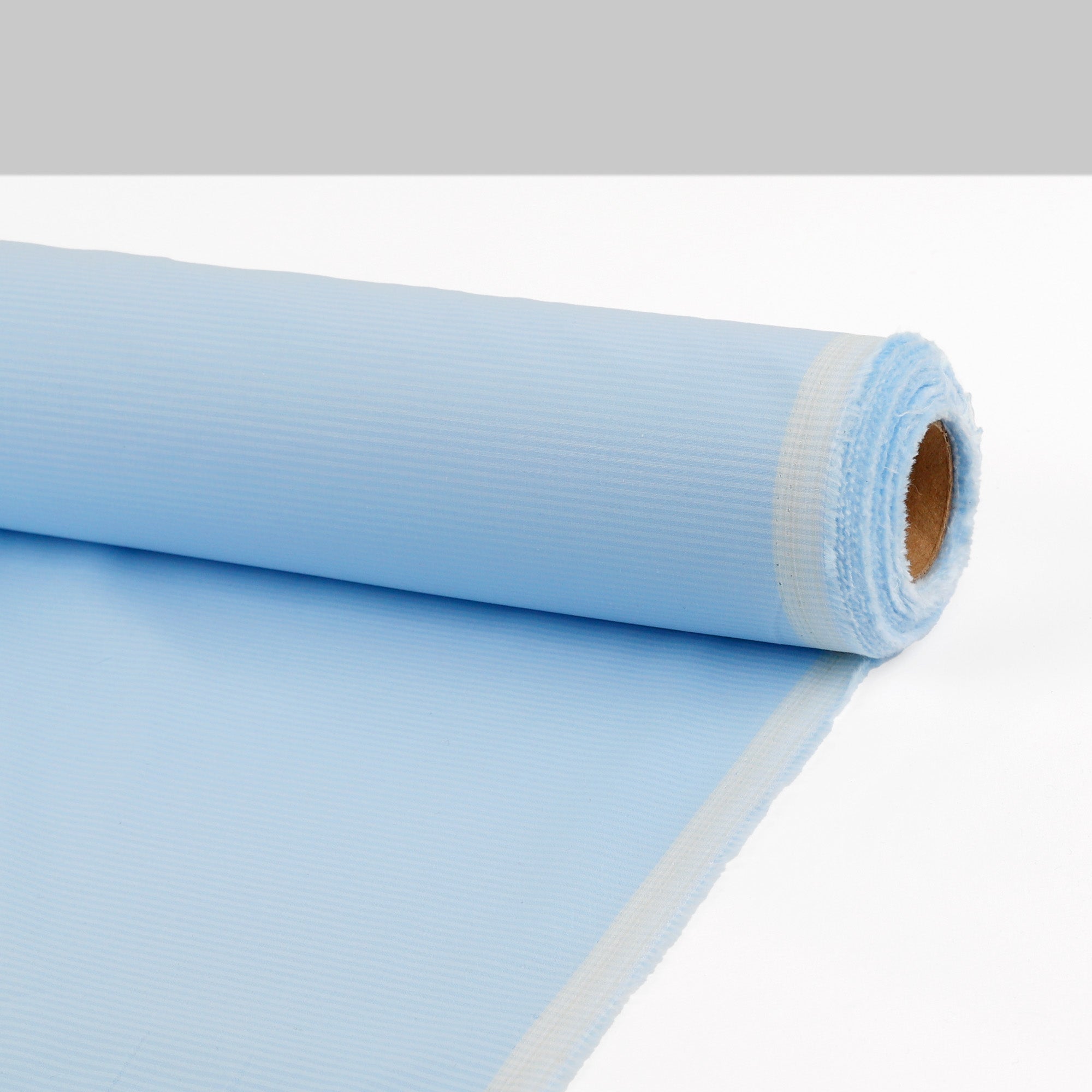 Tonal Weft Stripe Stretch Cotton - Sky