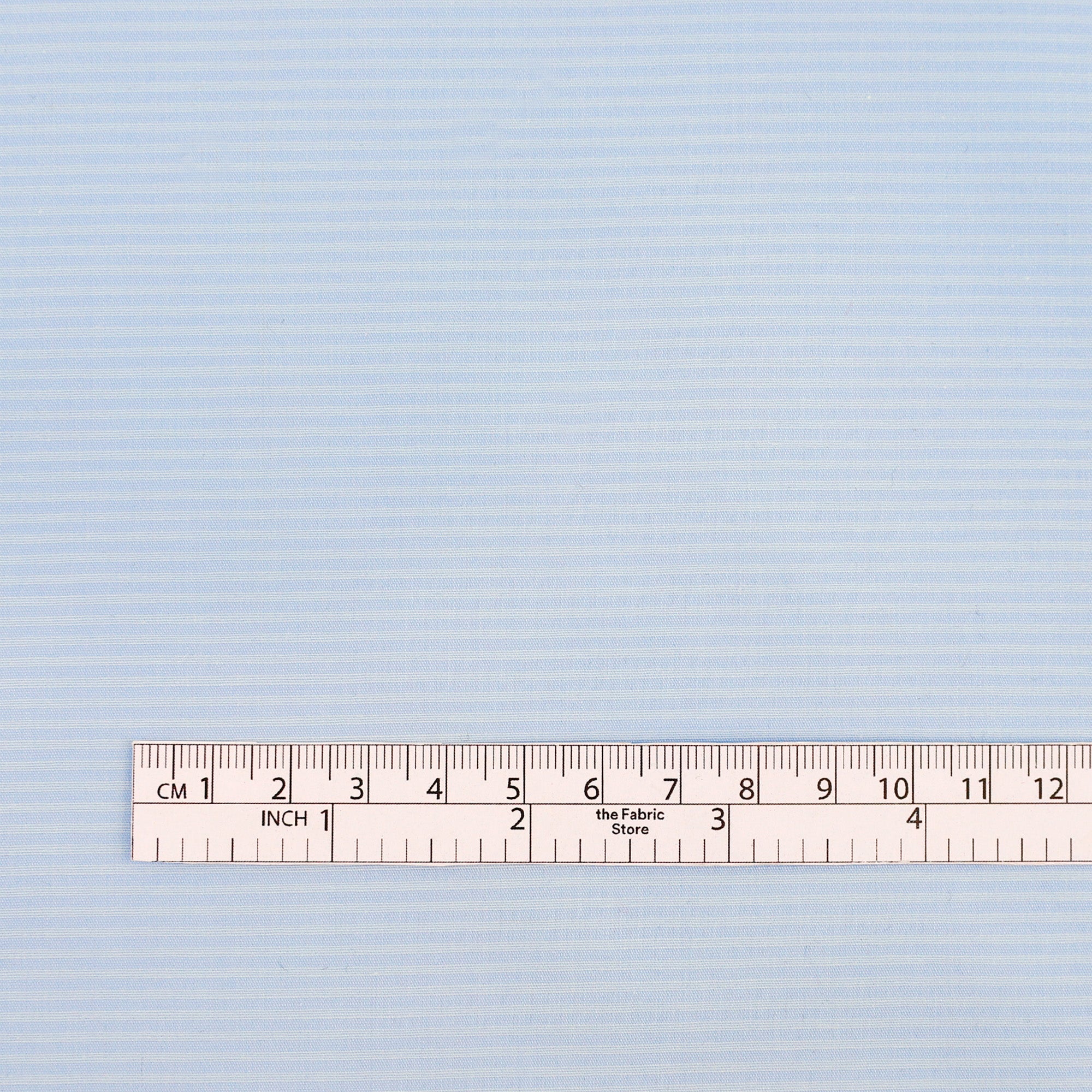 Tonal Weft Stripe Stretch Cotton - Sky