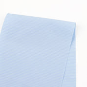 Tonal Weft Stripe Stretch Cotton - Sky