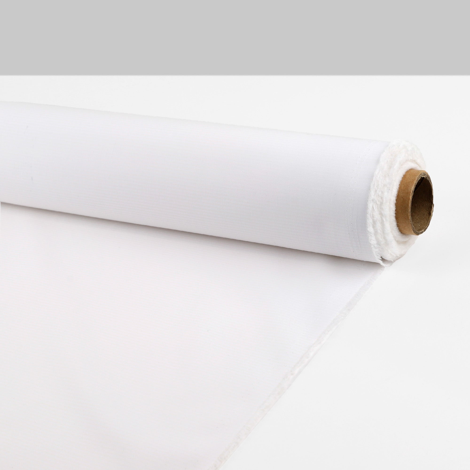 Tonal Weft Stripe Stretch Cotton - White