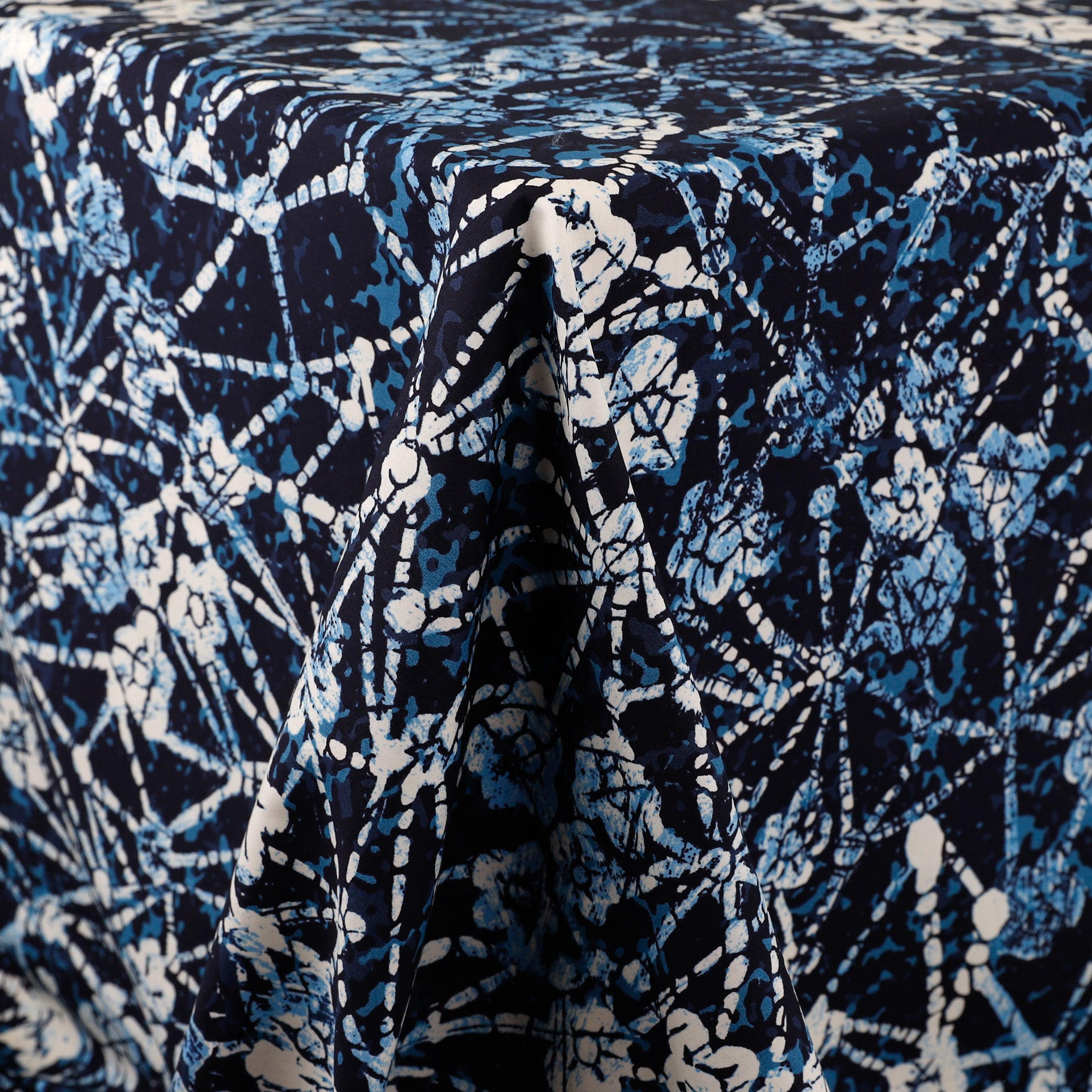 Blossom Web Printed Cotton - Indigo