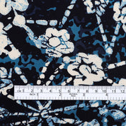 Blossom Web Printed Cotton - Indigo