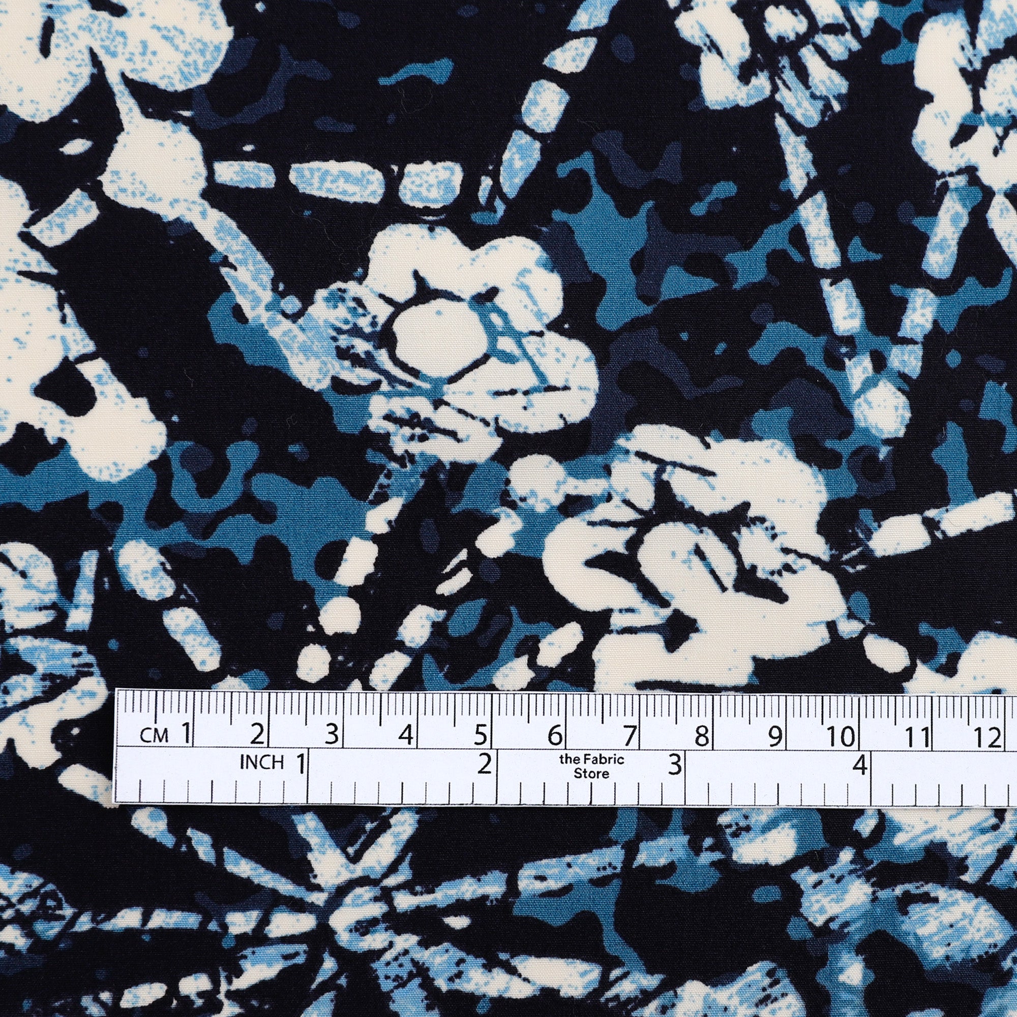 Blossom Web Printed Cotton - Indigo