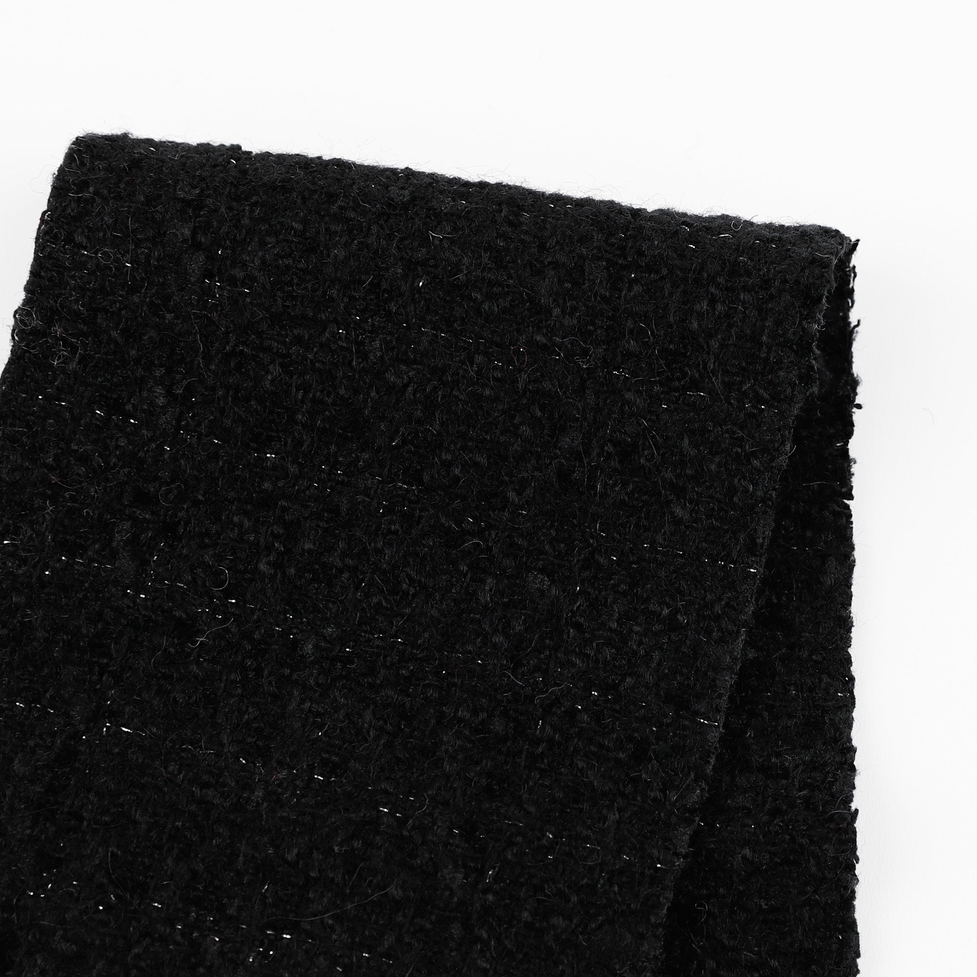 Chenille Shimmer Tweed - Black