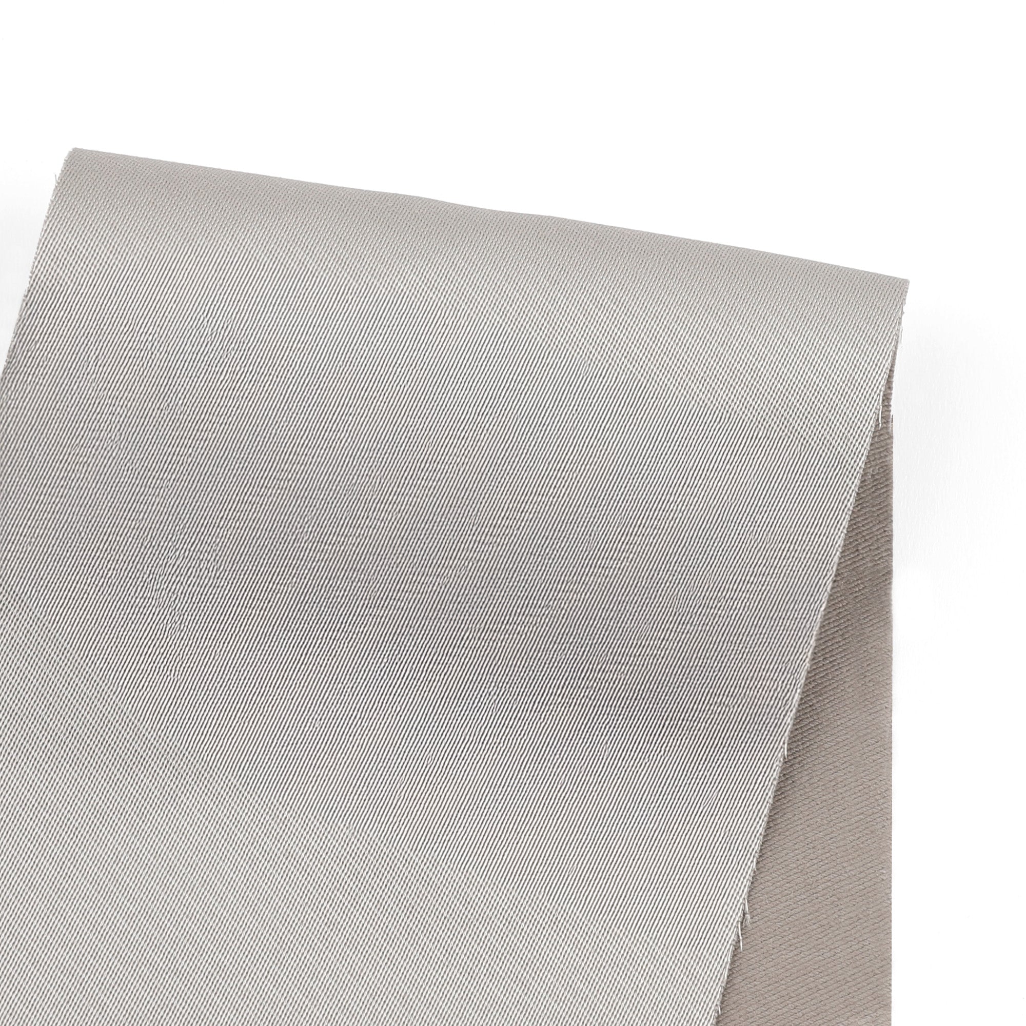 Stretch Cotton / Viscose Sateen - Silver