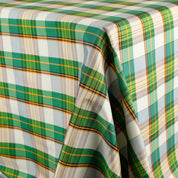 Plaid Silk / Poly Taffeta - Green Primary
