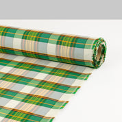 Plaid Silk / Poly Taffeta - Green Primary