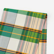 Plaid Silk / Poly Taffeta - Green Primary