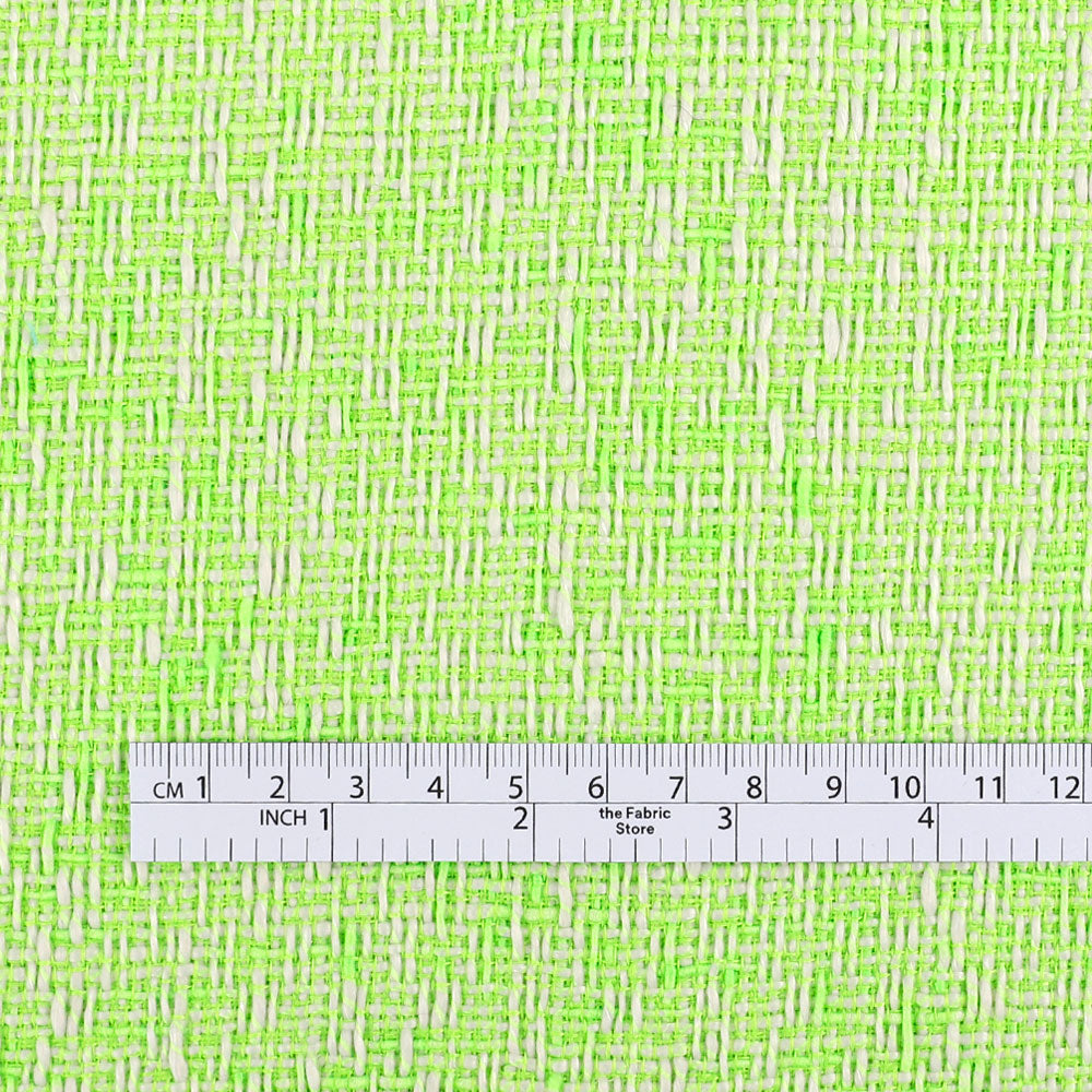 Slubby Poly Tweed - Apple Ice