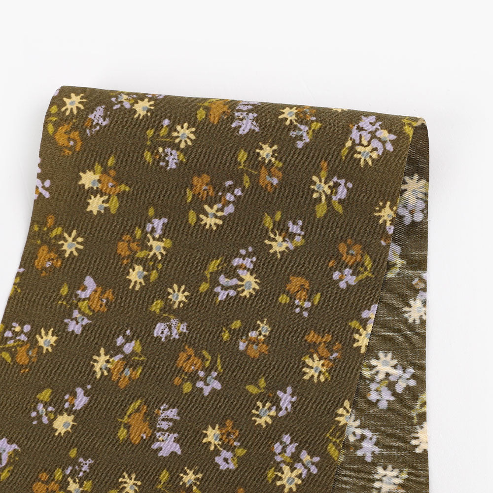 Small Bloom Ecovero Blend Poplin - Oak