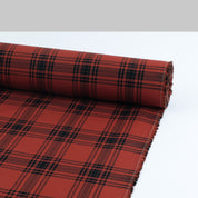 Printed Plaid Midweight Cotton - Russet