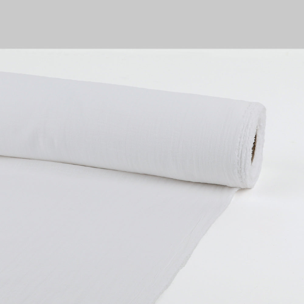 Soft Cotton Sheer Crepe - White