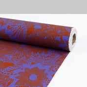 Decorative Flower Print - Burnt Umber