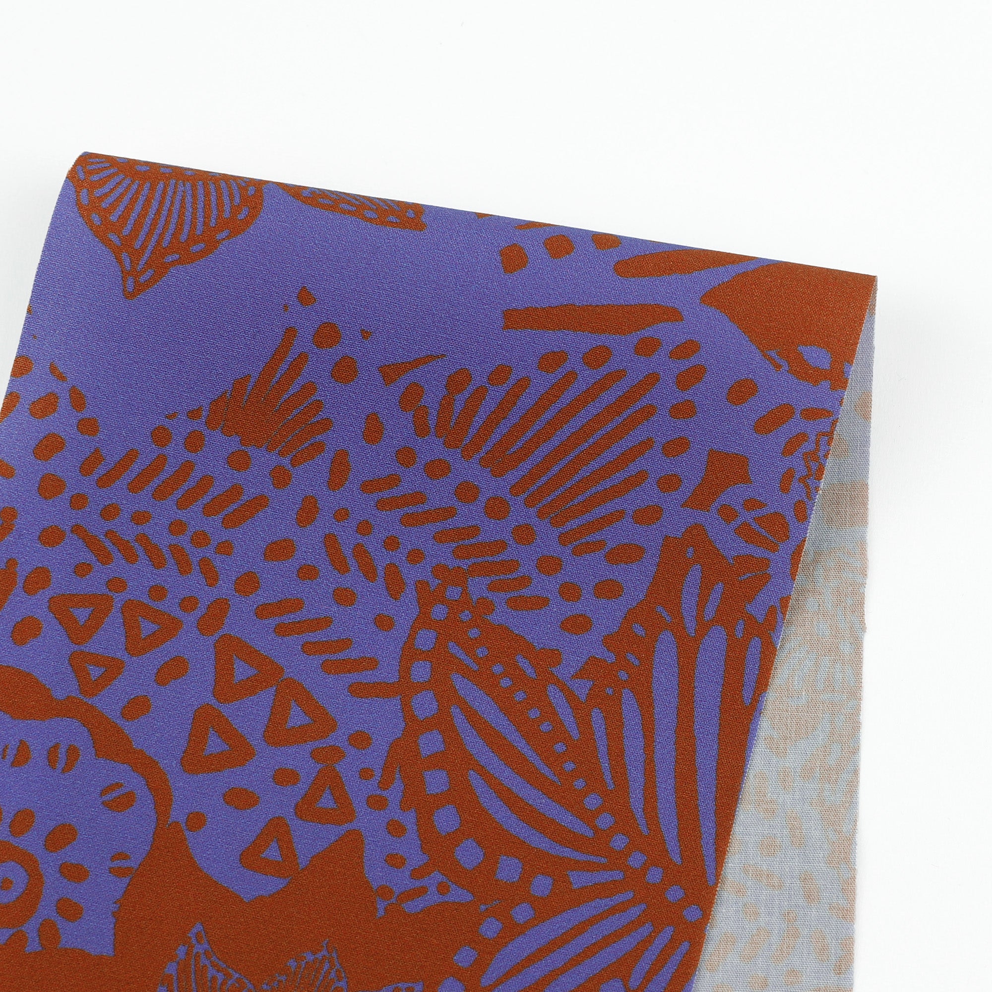 Decorative Flower Print - Burnt Umber