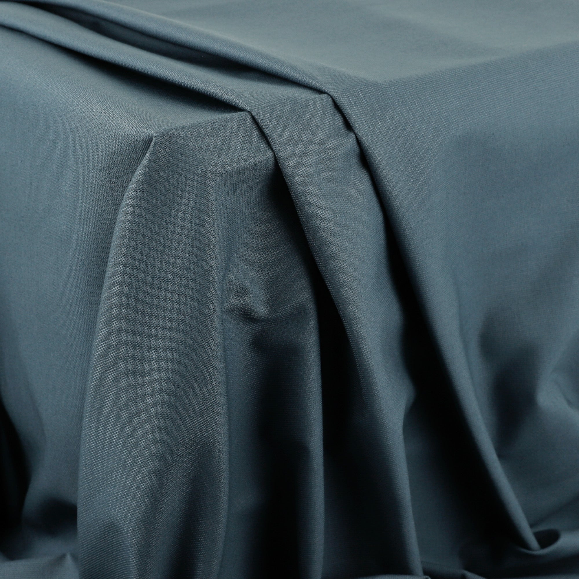 Stretch Ribbed Shirting - Bluestone