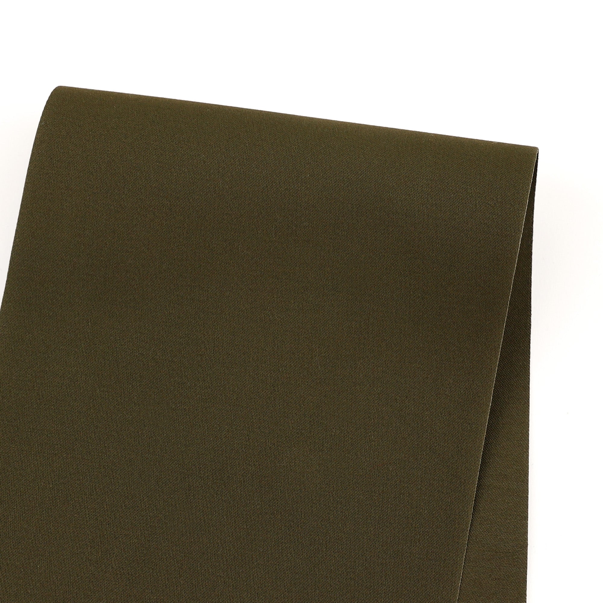 Stretch Cotton Sateen - Dark Olive