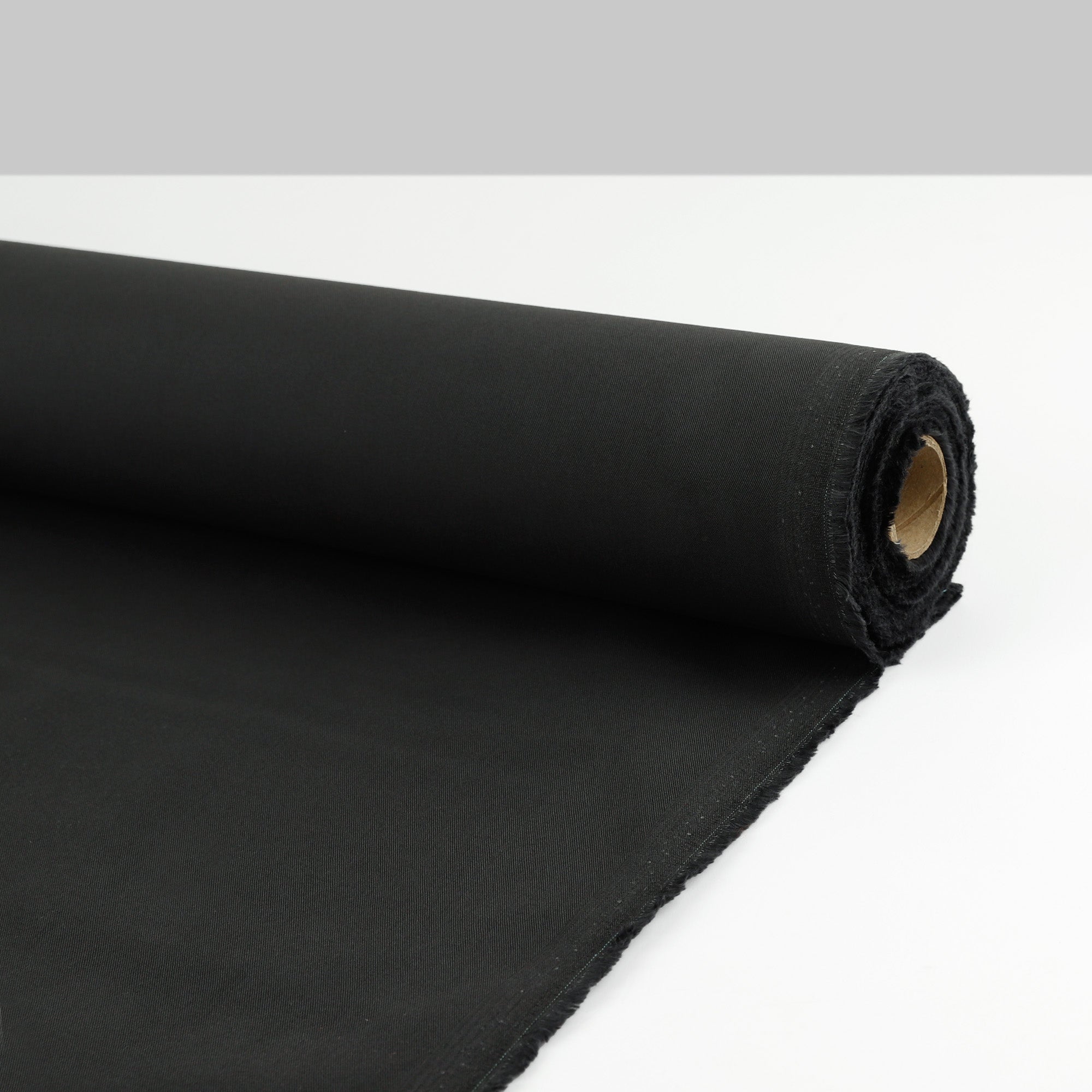 Peached Stretch Cotton Twill - Ebony