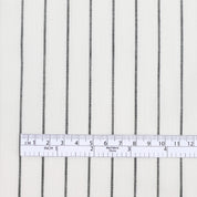 Music Stripe Cotton Muslin - White