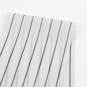 Music Stripe Cotton Muslin - White