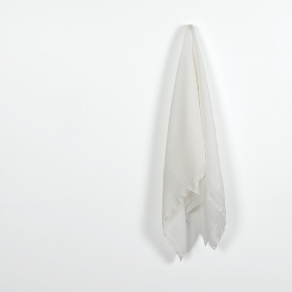 Striped Shimmer Pinstripe Silk Georgette - Ivory